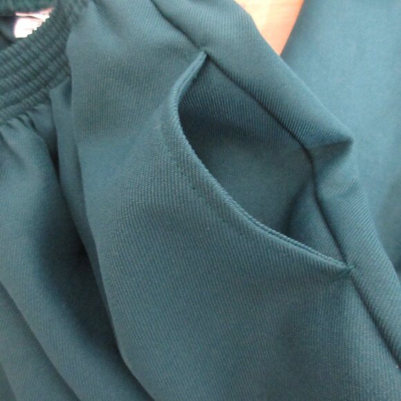 BonWorth Slacks Womens Medium Petite Pull-On Waist Pockets Green Cotton Blend - Picture 5 of 6